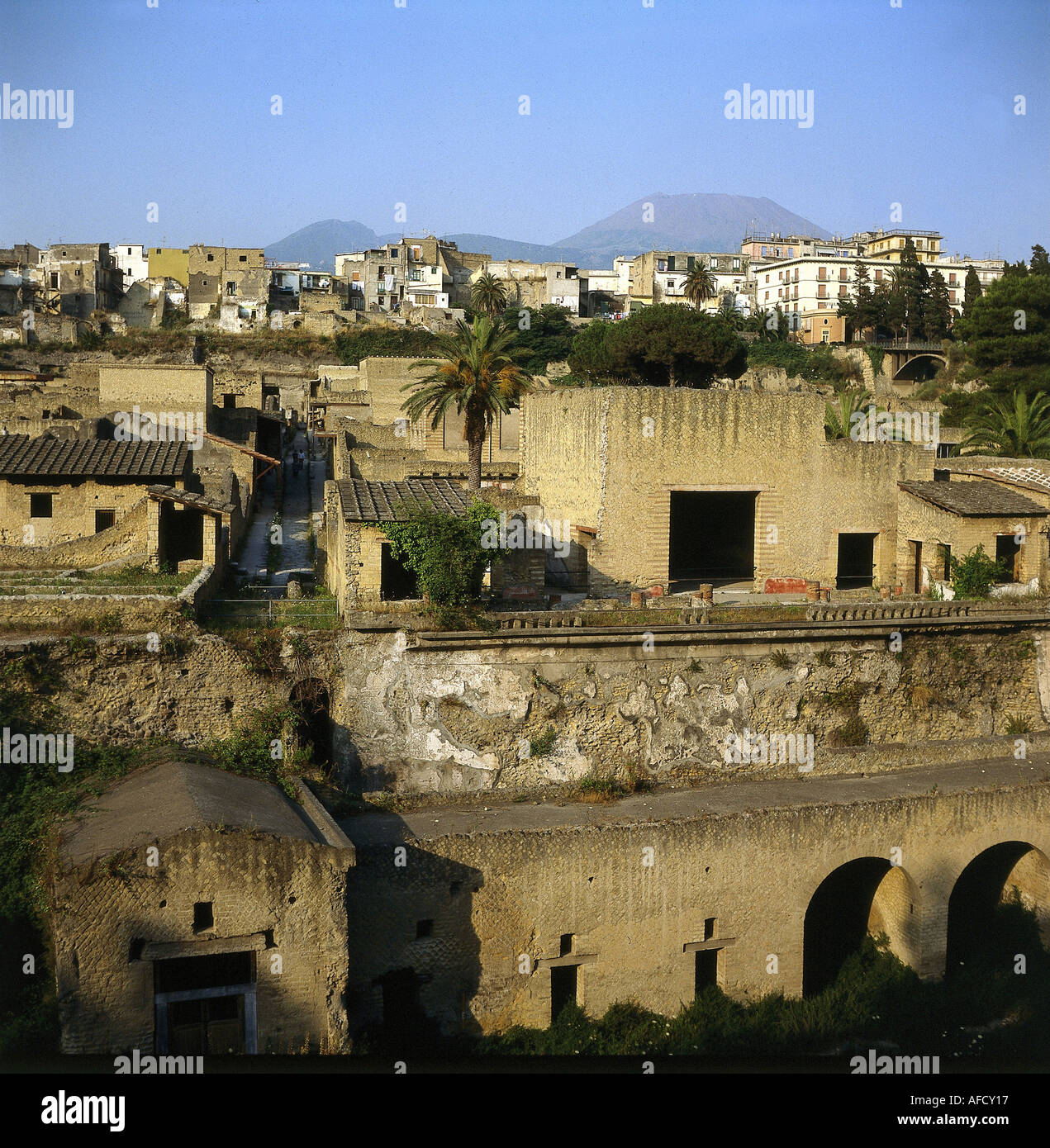 Geografie, Italien, Neapel, Ercolano, Ausgrabungen von Herkulaneum, von Vulkan verschüttete Stadt, 79 n. Chr. Pompeji, Katastrop Stock Photo