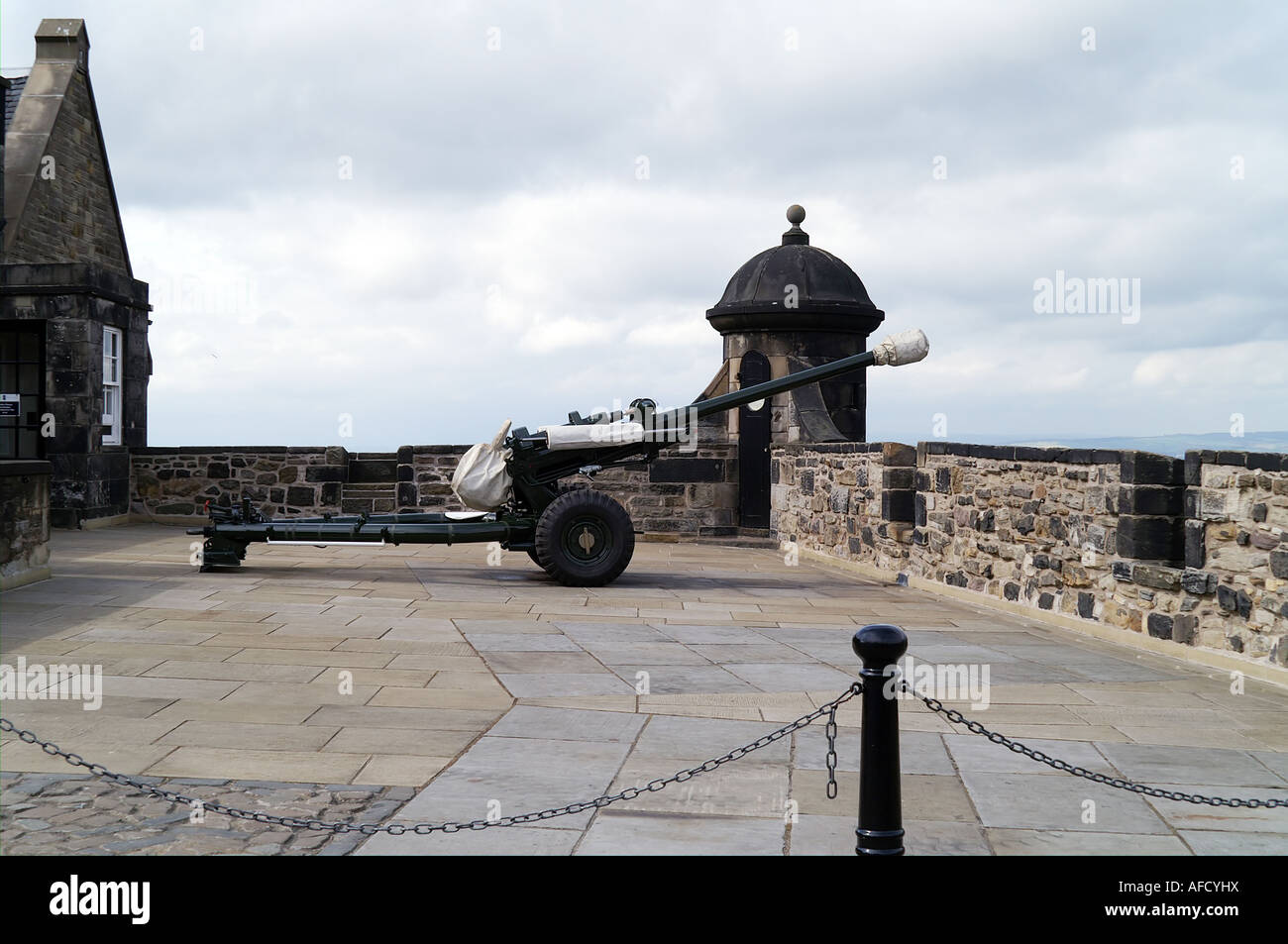 The One O'clock Gun at Edinburgh Castle, Scotland Stock Photo Alamy