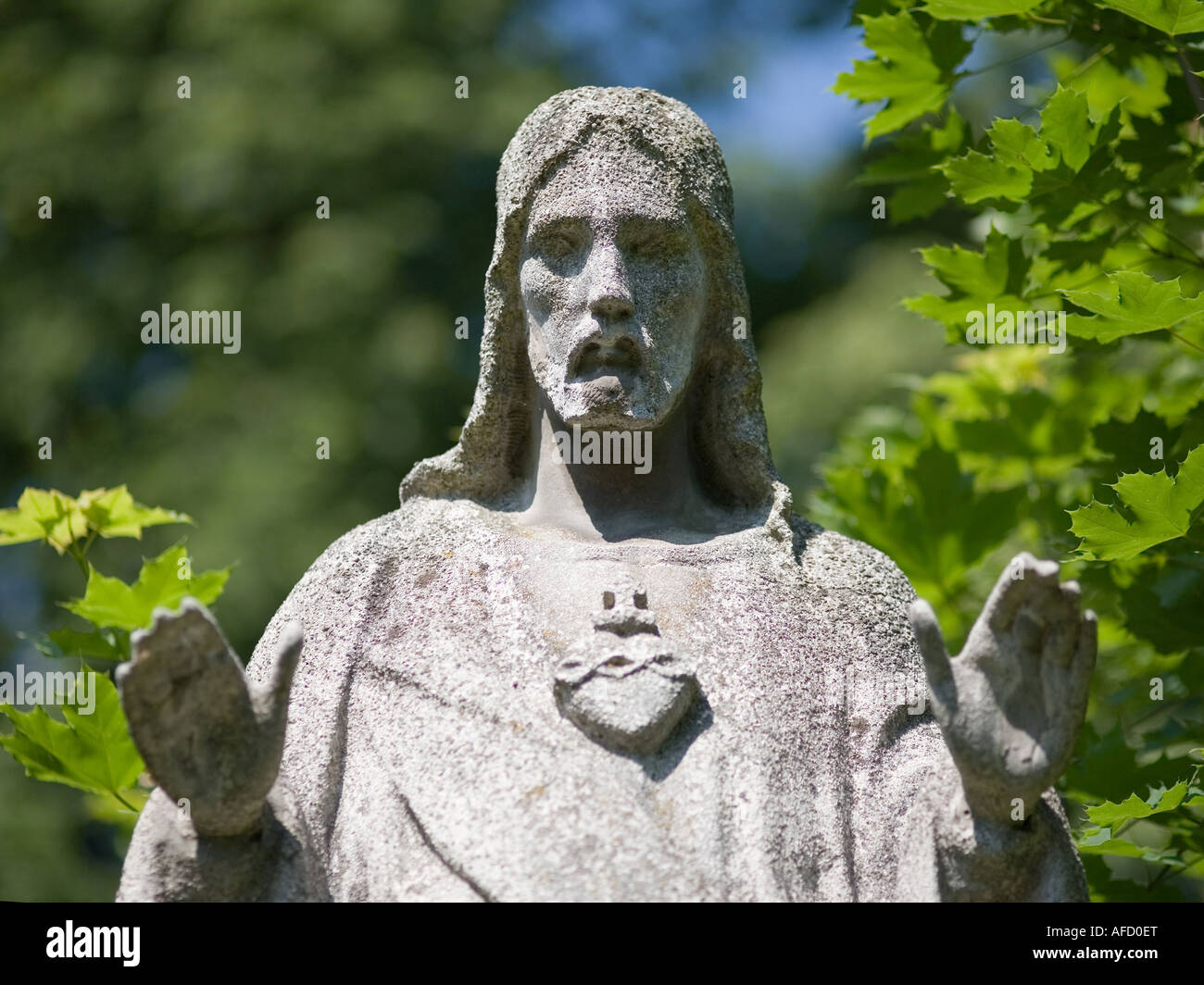 stone statue in the graveyard Stock Photo Alamy