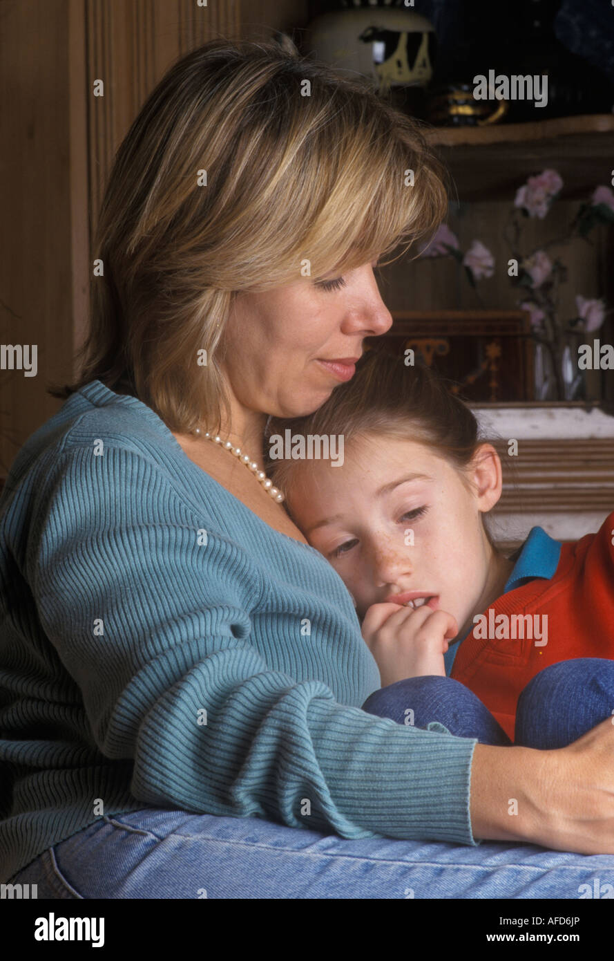 Mother Comforting Her Child Stock Photo 13910397 Alamy