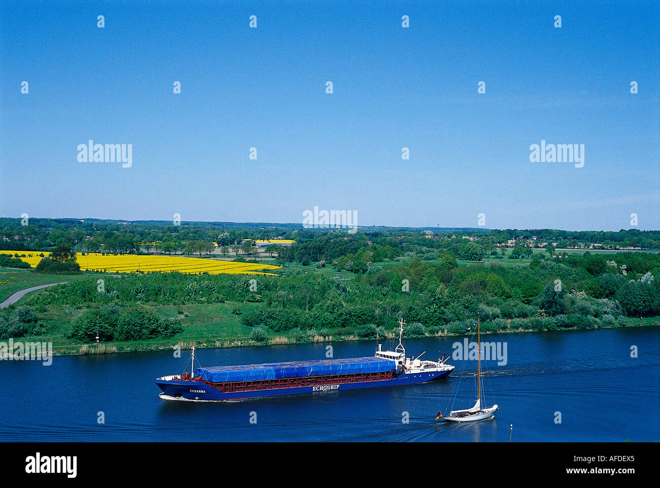 North-Baltic Sea Canal, Schleswig-Holstein Germany Stock Photo