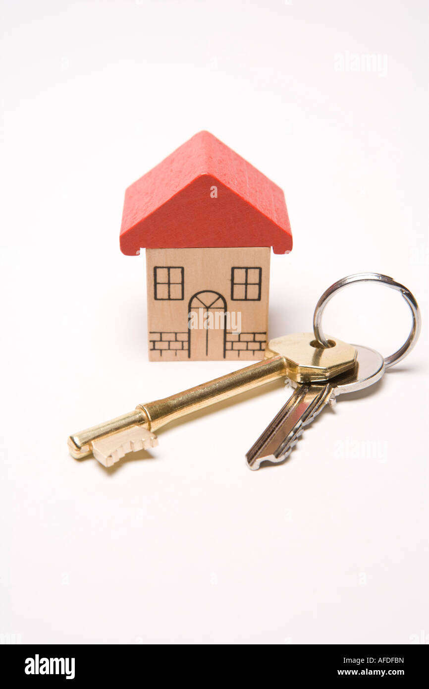 House keys to ensure security of the property Stock Photo