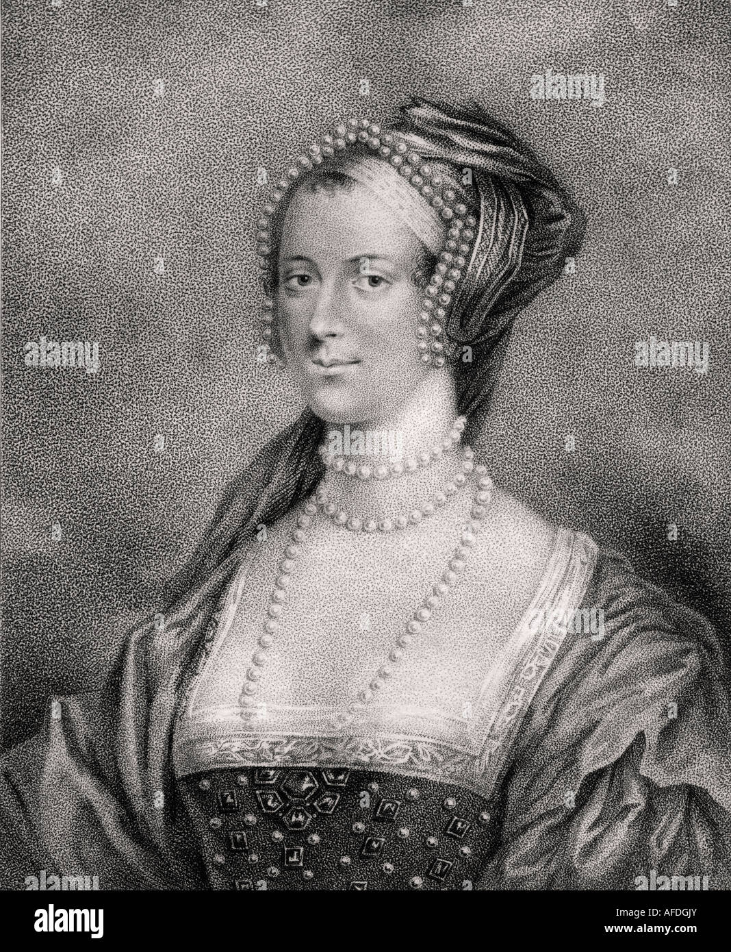 Anne Boleyn, also spelled Bullen, 1507 - 1536.  Second wife of Henry VIII Stock Photo