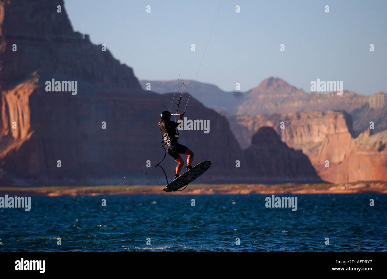 Kiteboarding, Lake Powell, Lake Powell ArizonaUSA Stock Photo Alamy