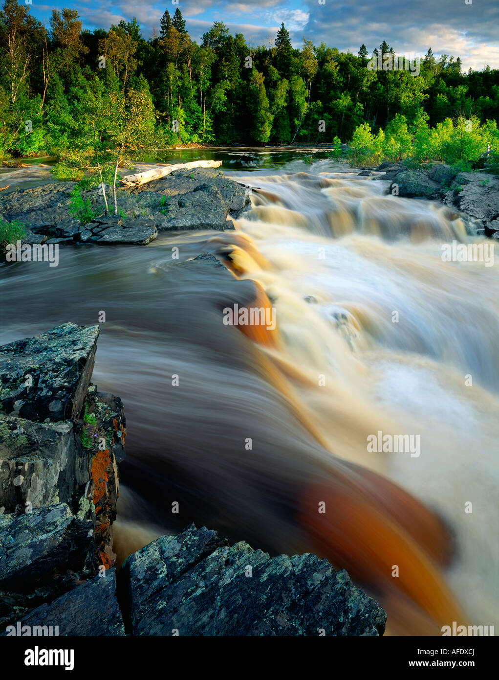 River rapids, St Louis River, Minnesota USA, by Gary A Nelson/Dembinsky Photo Assoc Stock Photo