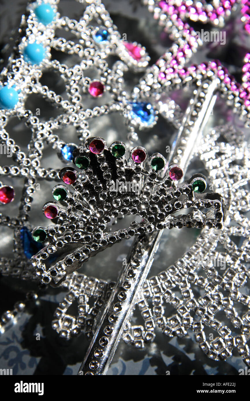 Colurful rhinestone jewelry, close-up Stock Photo