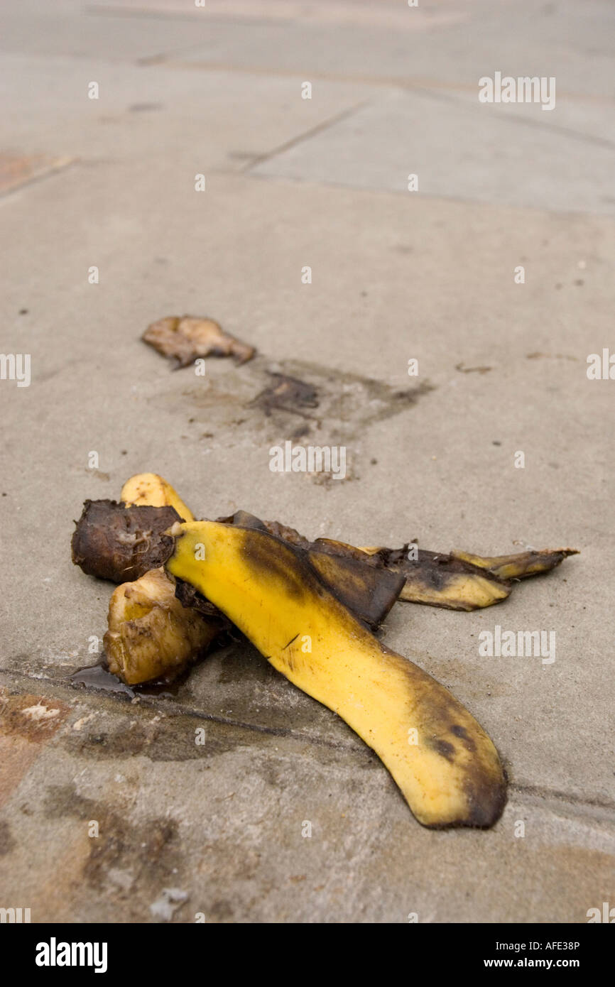 Banana Skin is an accident waiting to happen Stock Photo Alamy