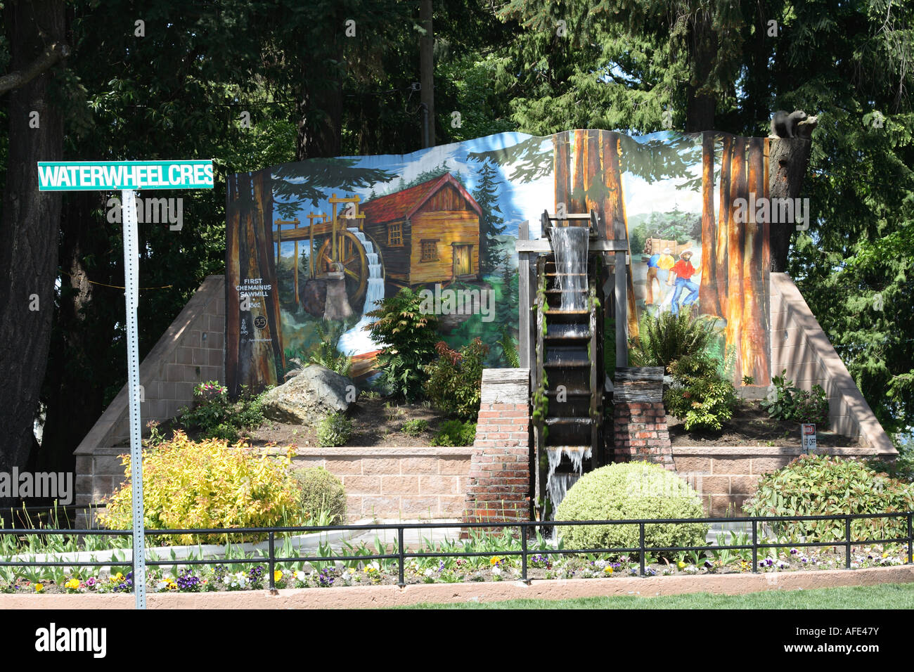 One of many murals at Chemainus on Vancouver Island, British Columbia
