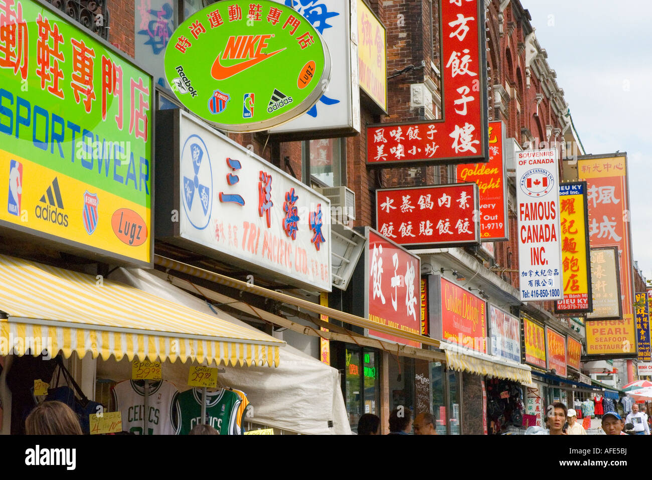 Chinese shop signs in Chinatown Toronto Ontario Canada Stock Photo Alamy