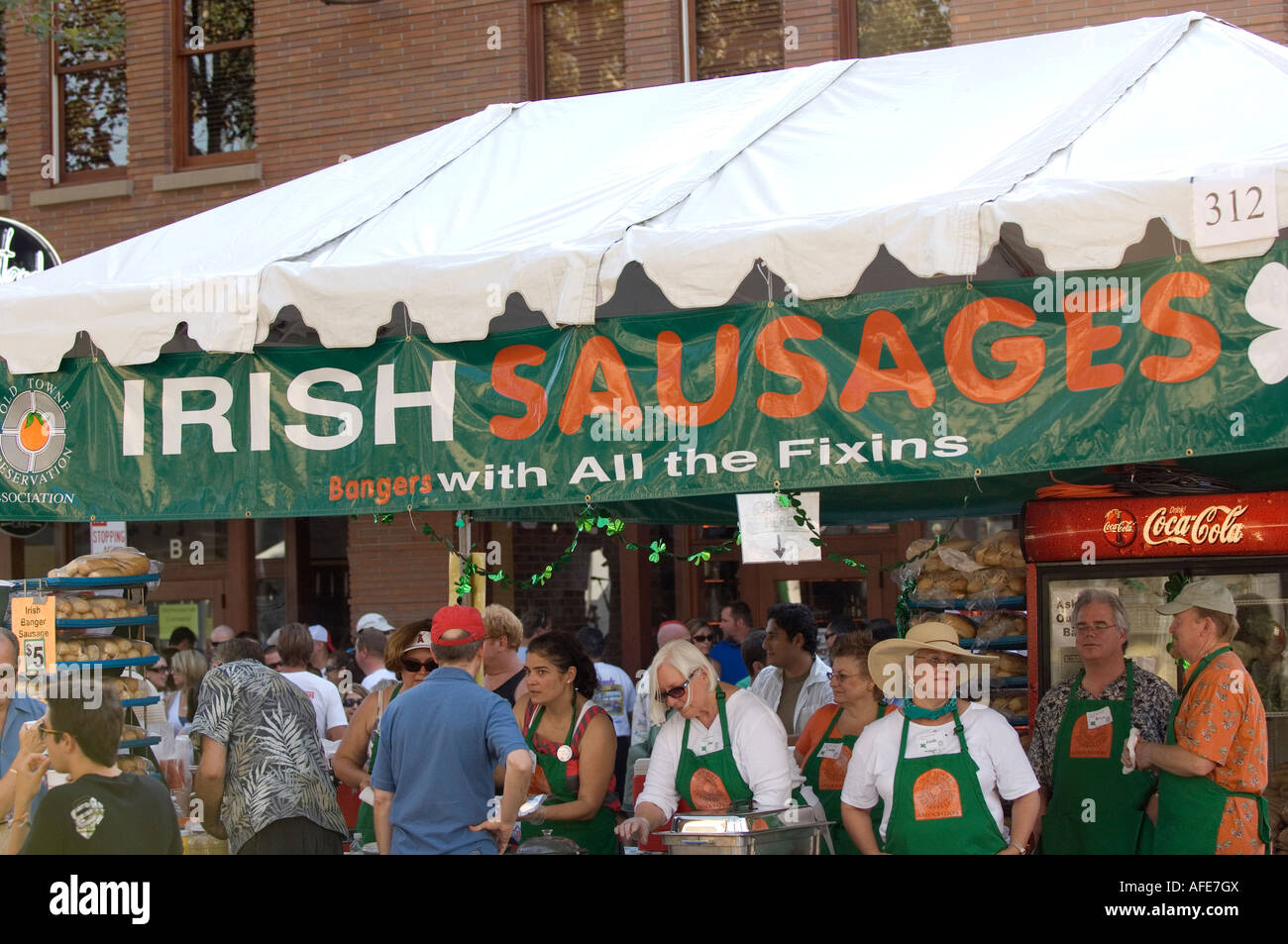 Irish Sausages for sale Stock Photo