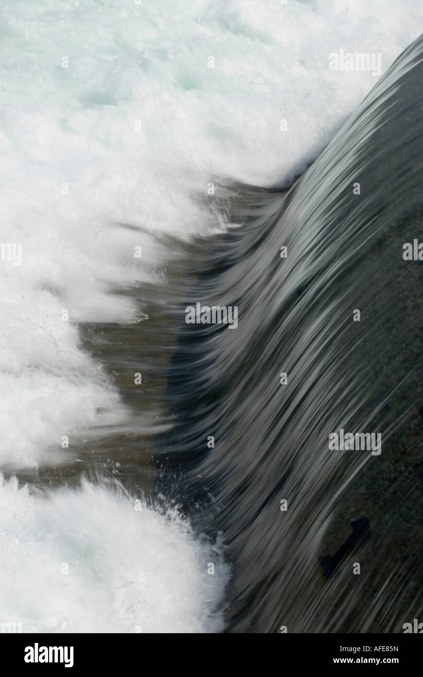 Water spillway Niagara River Niagara Falls Ontario Canada Stock Photo