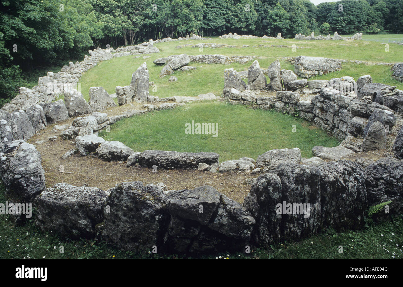 Din Lligwy prehistoric 4th century AD settlement, Anglesey Stock Photo