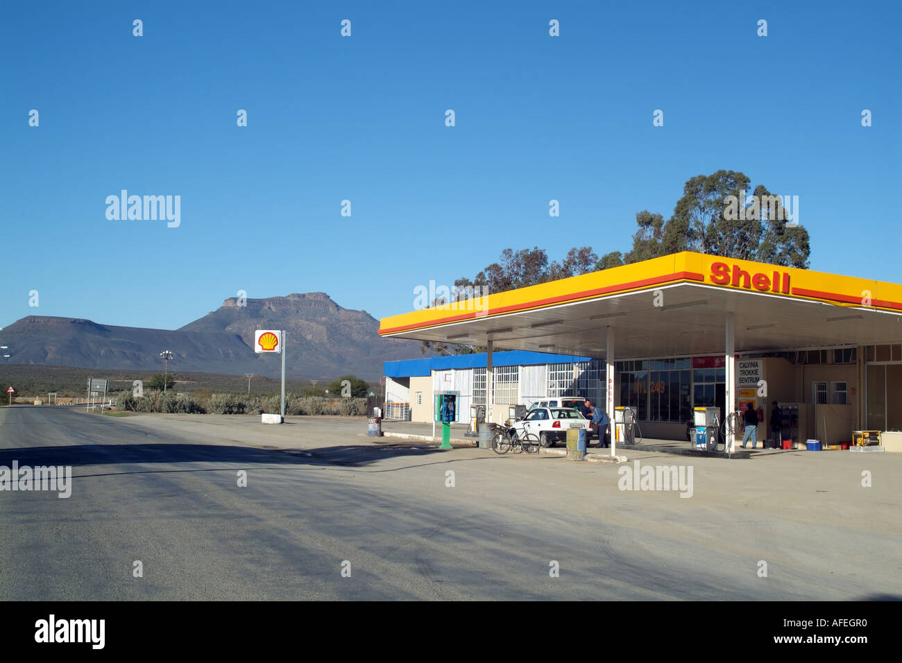 Calvinia Northern Cape South Africa . Shell filling station Stock Photo