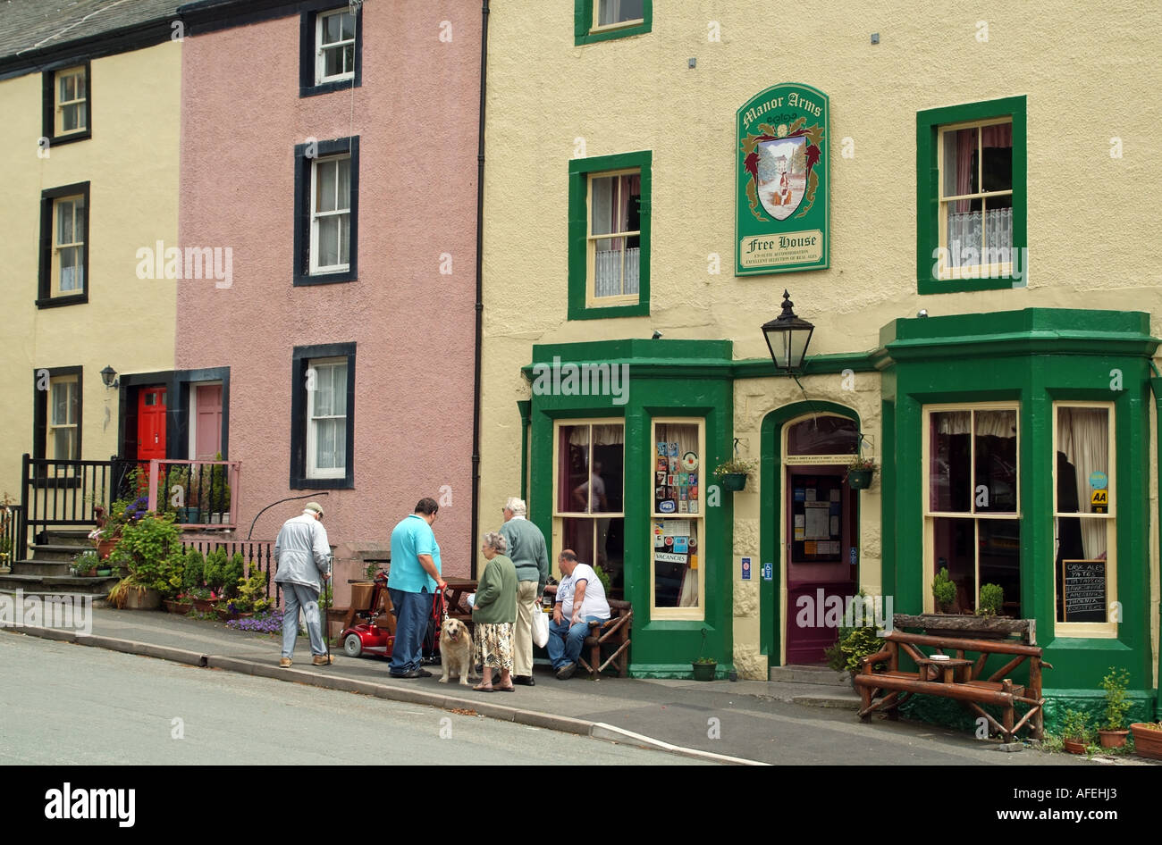 Broughton in Furness Cumbria. The Lake District northern England UK. Public house in village