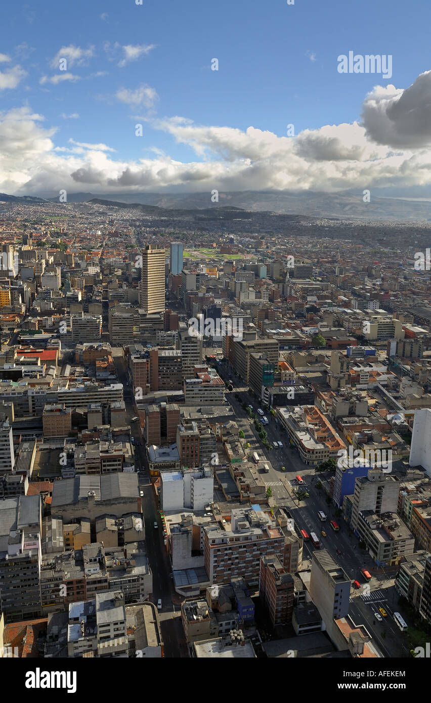 Panoramic view of the center of Bogotá. Stock Photo
