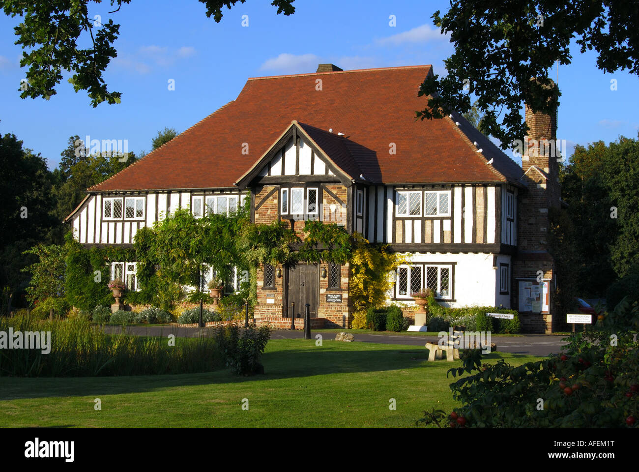 House and garden, large country house, Sunningdale, Berkshire, England