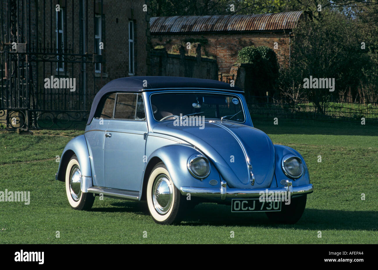 VW Volkswagen Beetle Karmann Convertible of 1956 Stock Photo