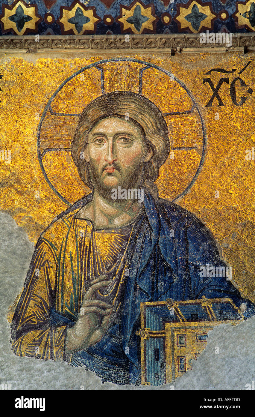 Byzantine Mosaics Hagia Sofia Mosque Istanbul Stock Photo