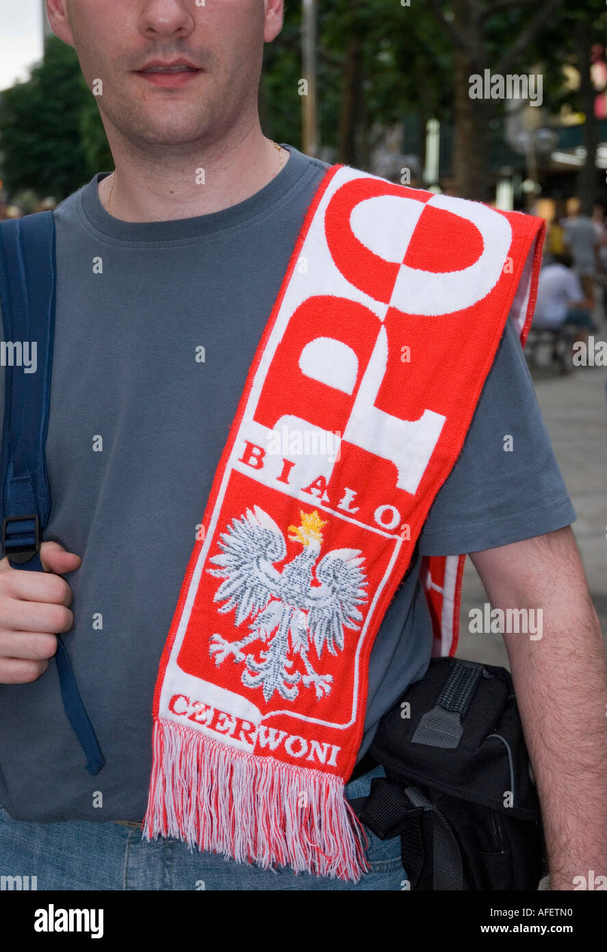 A Polish fan photographed after his teams early exit from the World Cup