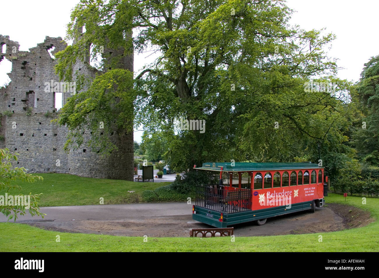 The Jealous Wall and Belvedere Tram at Belvedere House and Gardens