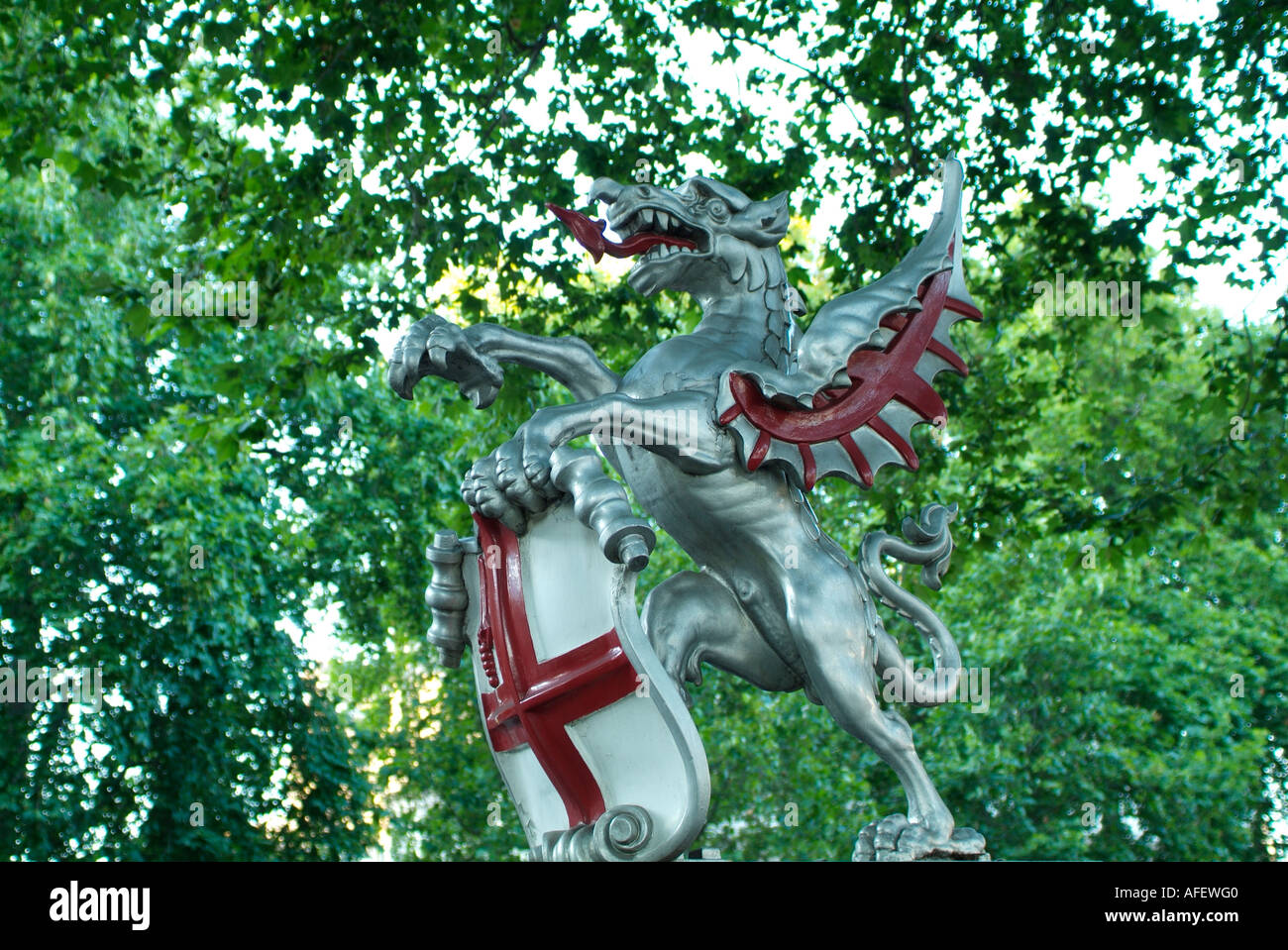 St George s Dragon on Victoria Embankment London Stock Photo