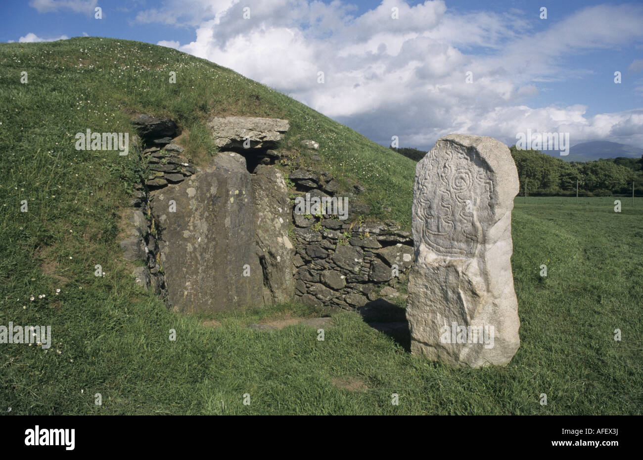 Bryn Celli Ddu prehistoric burial chamber or passage grave Stock Photo