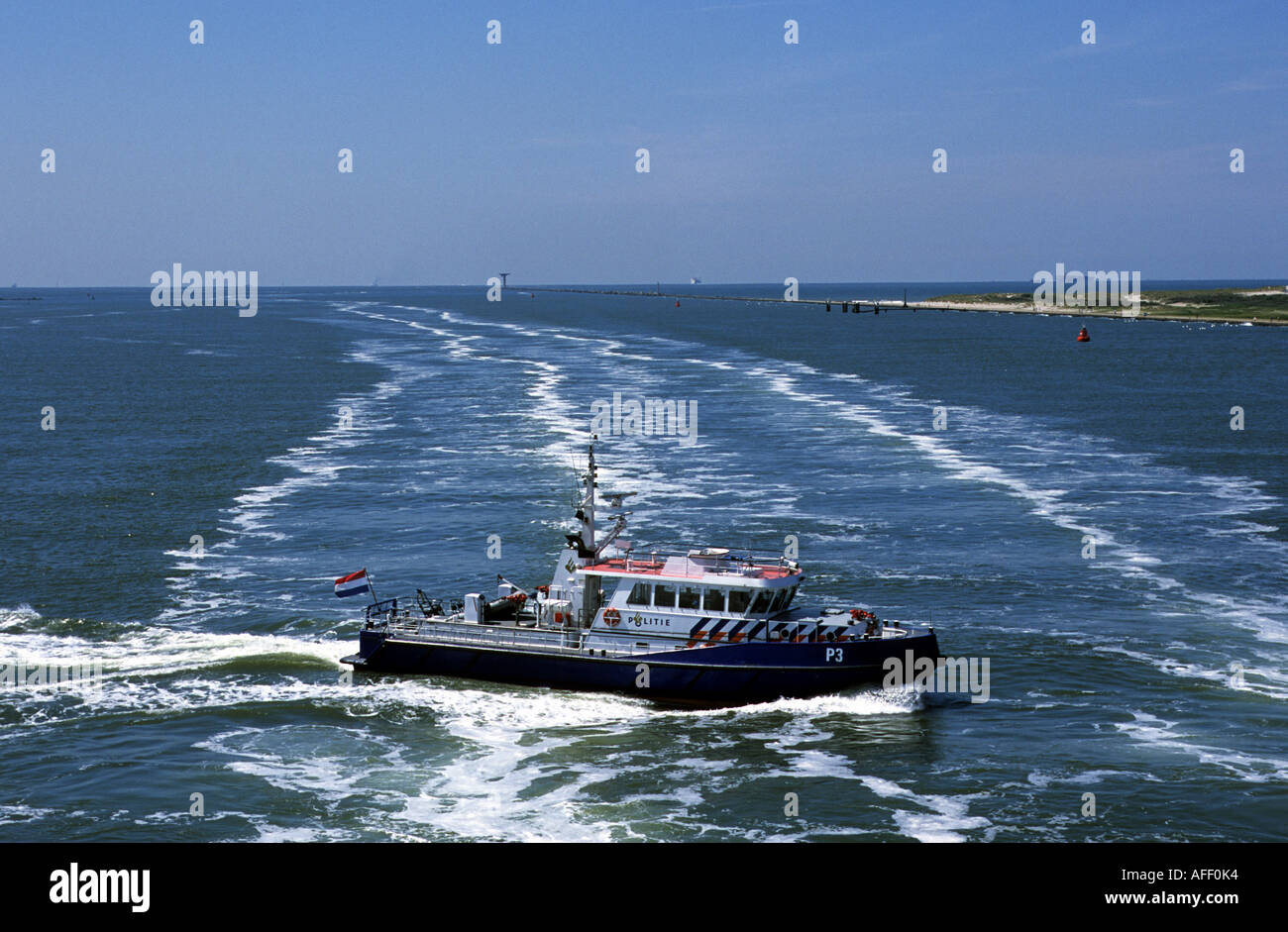 Dutch river police, Hook Van Holland near Rotterdam, Nertherlands. Stock Photo