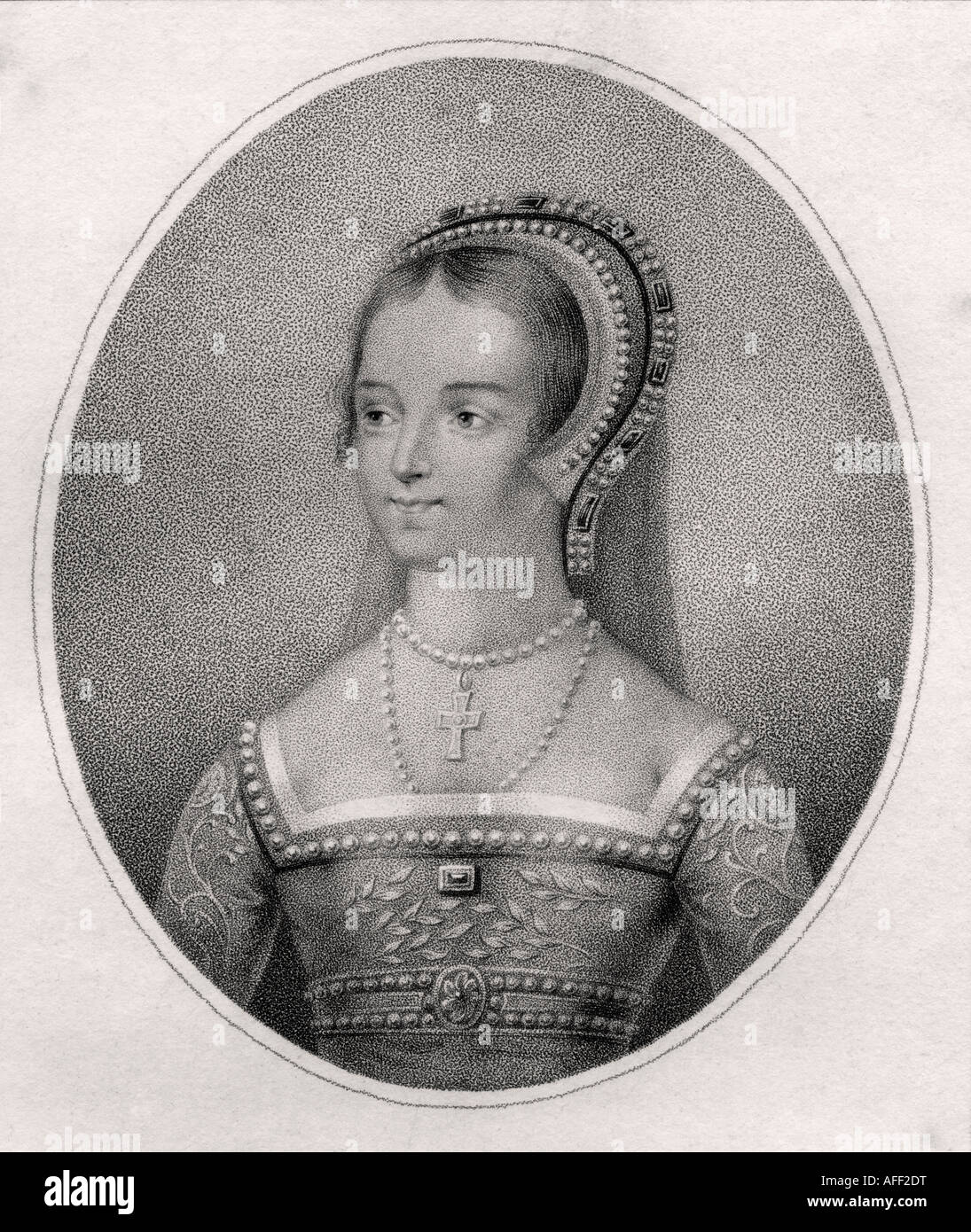 Catherine Parr also spelled Katherine, 1512 - 1548. English Queen. Sixth wife of England's Henry VIII. Stock Photo