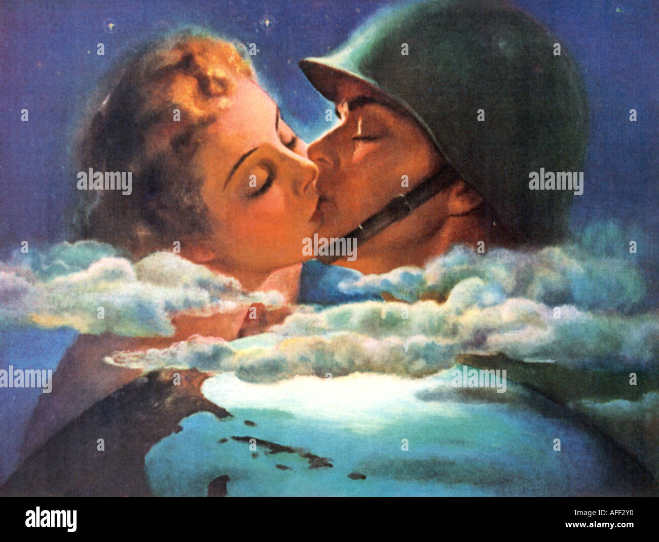 American WW2 advert for the US Postal Service Stock Photo