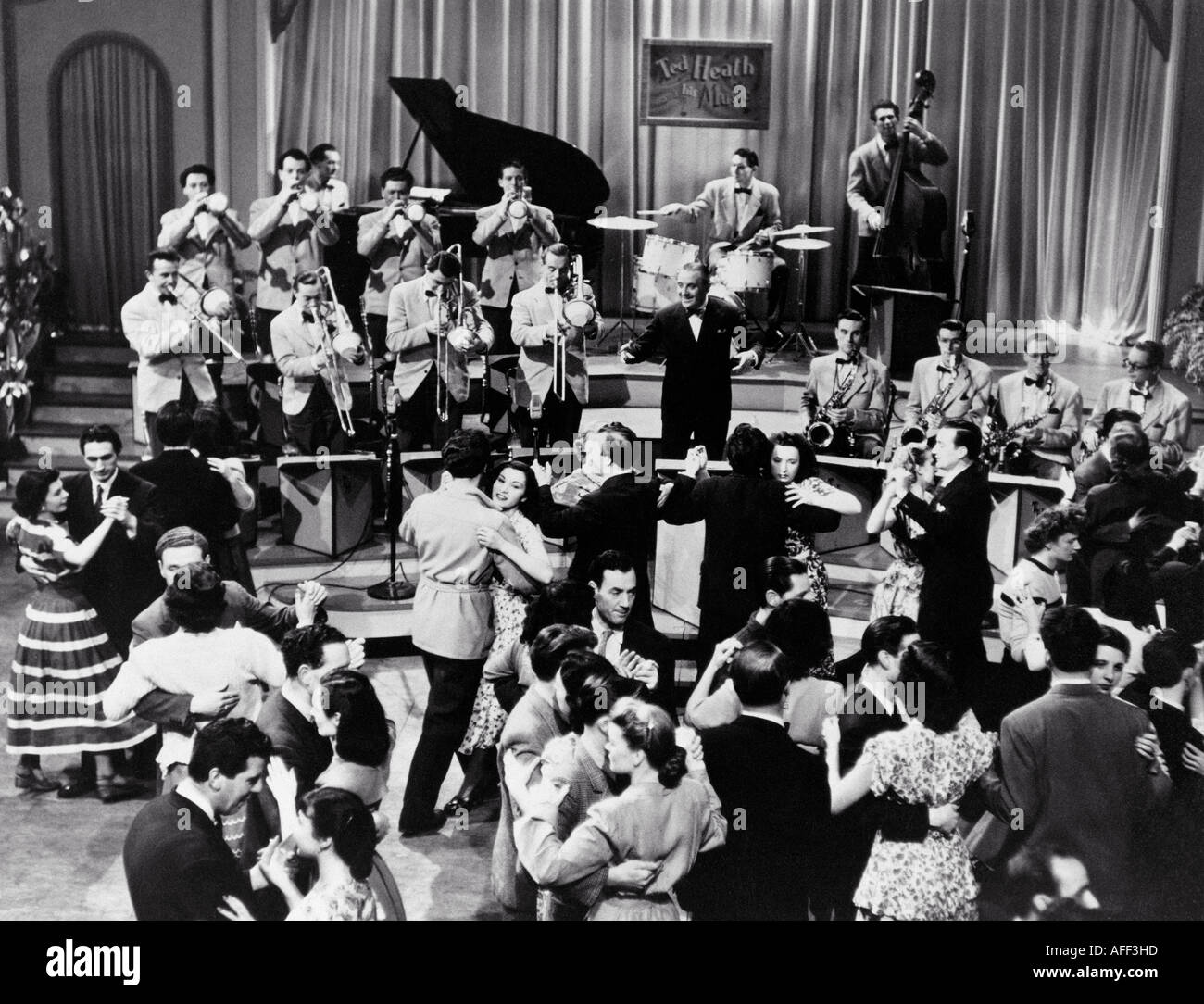 TED HEATH DANCE BAND UK orchestra about 1957 Stock Photo Alamy