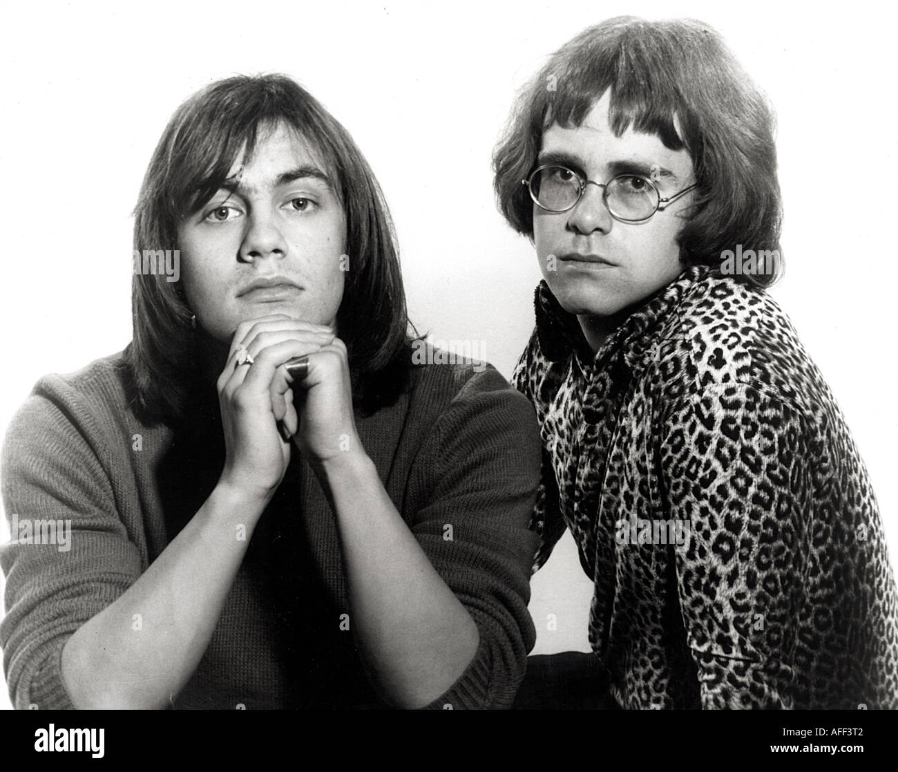 Elton John With Lyricist Bernie Taupin Shortly After They Signed Contracts  With Dick James Music In 1968 Stock Photo - Alamy