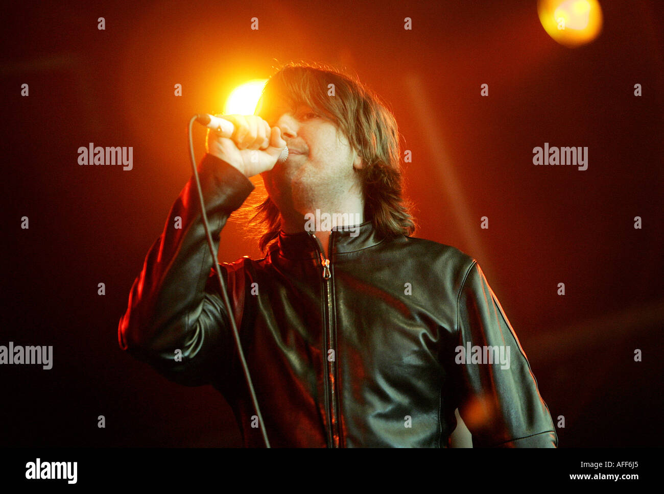 The rock band Embrace perform. Pictured lead singer Danny Mcnamara