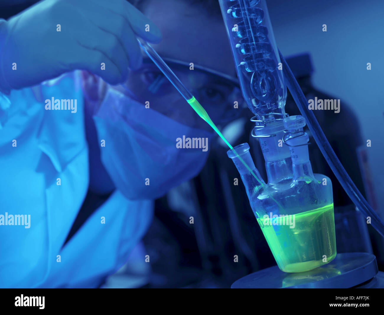 chemistry experiment Stock Photo