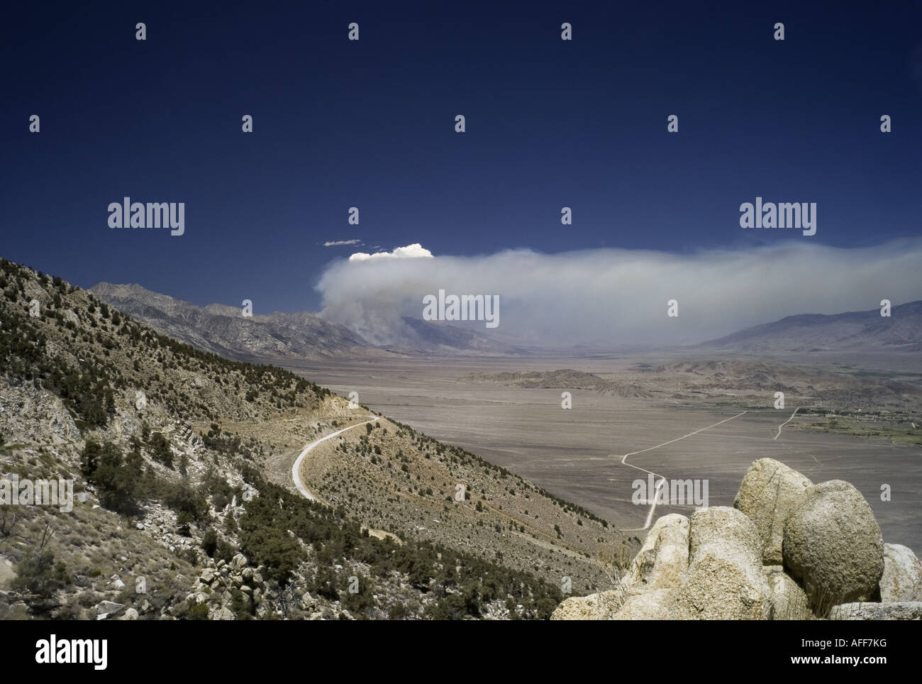CALIFORNIA SIERRA NEVADA MOUNTAINS Forest fires caused by lightning