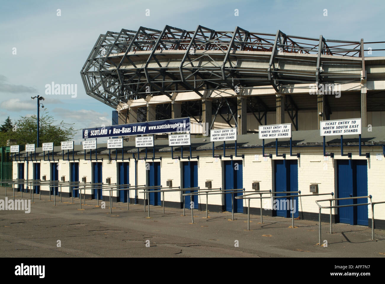 Murrayfield Stadium from Roseburn Street, Roseburn, Edinburgh, Scotland