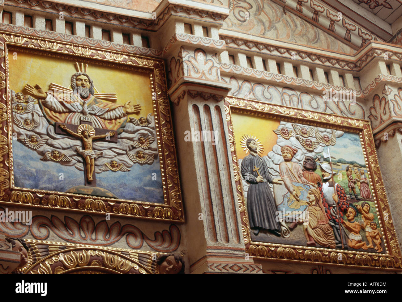 Jesuit Mission Church - San Javier, Santa Cruz, BOLIVIA Stock Photo