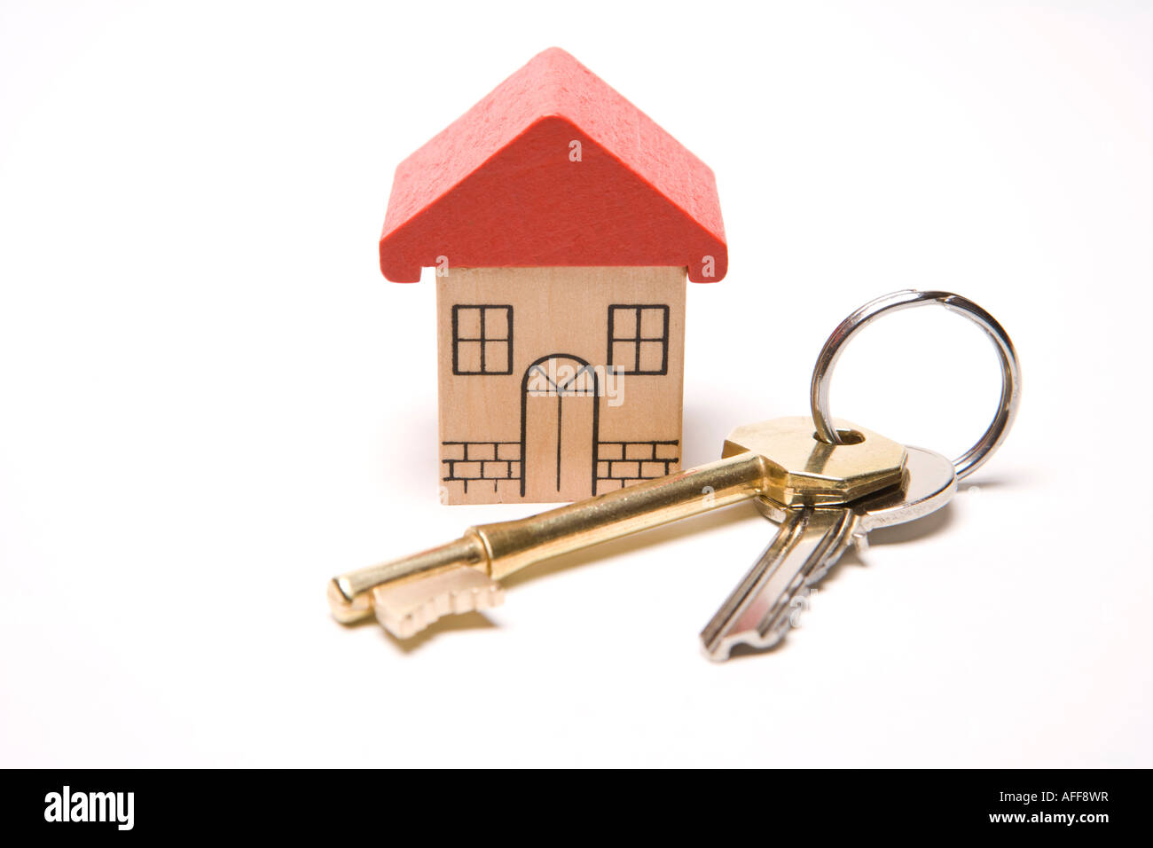 Security keys to locks of home or property Stock Photo