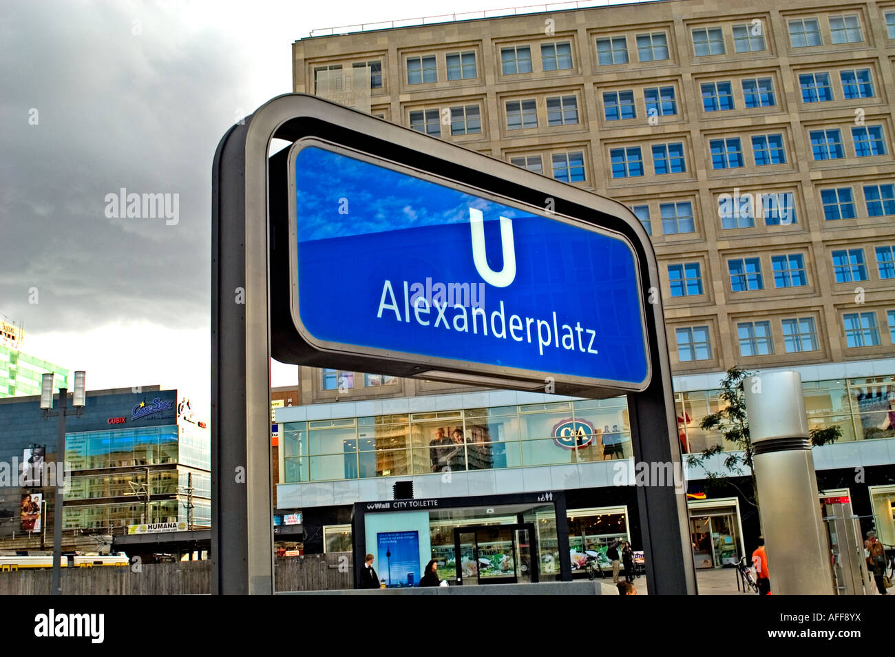 Berlin Germany German train station Alexanderplatz Stock Photo