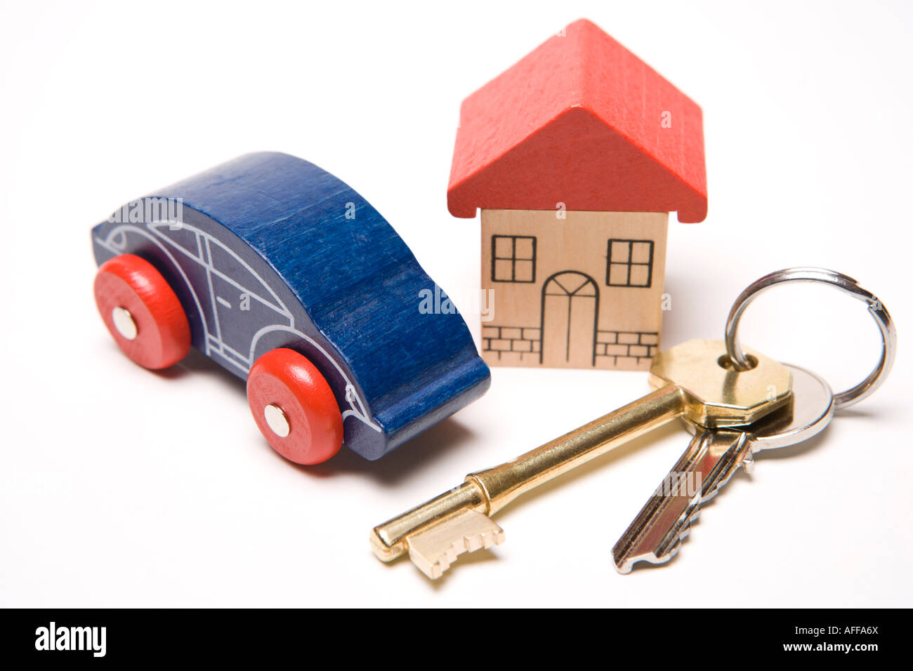Mortgage the house keys to a new home or property Stock Photo