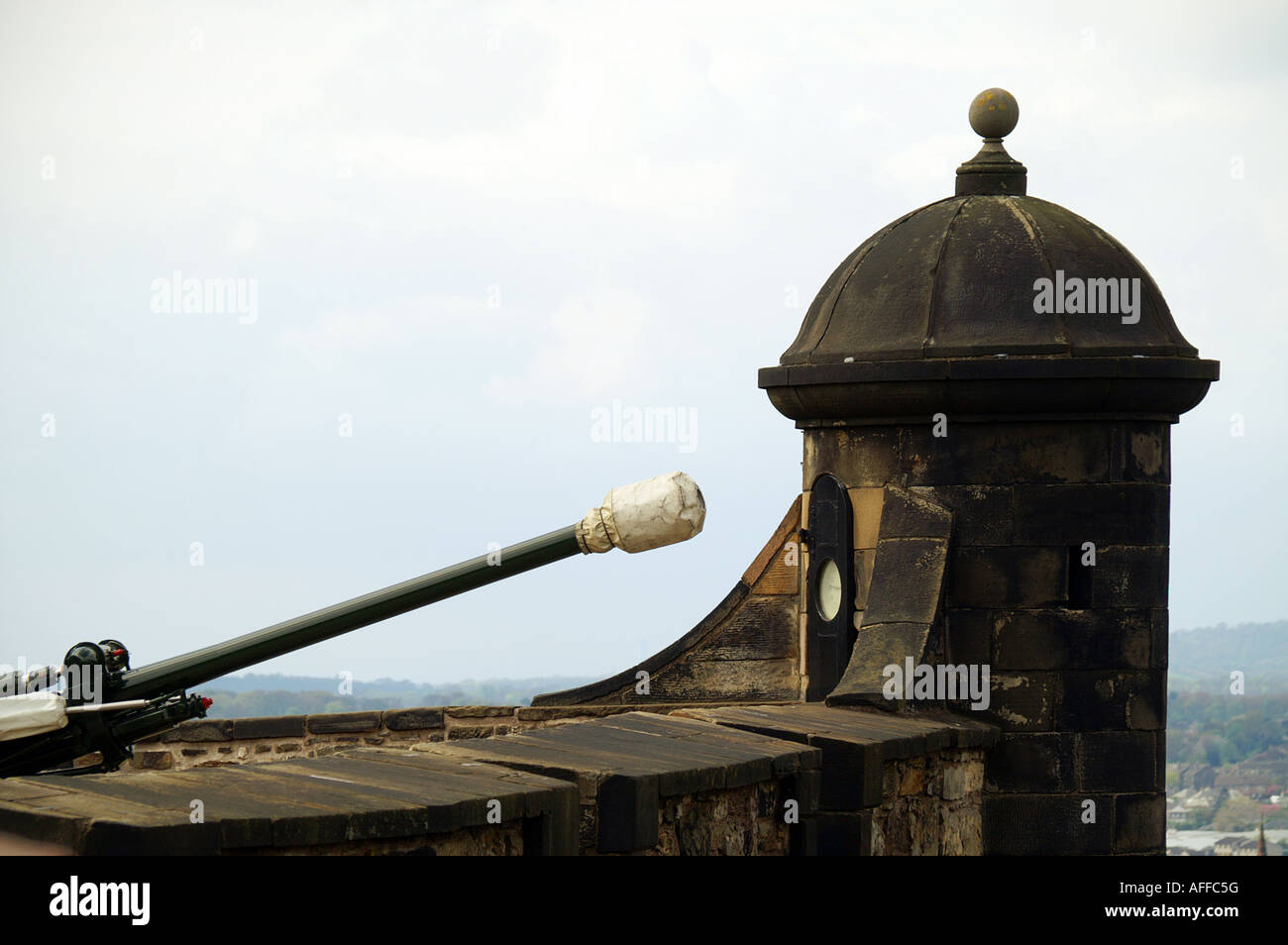 The One O'clock Gun at Edinburgh Castle, Scotland Stock Photo Alamy