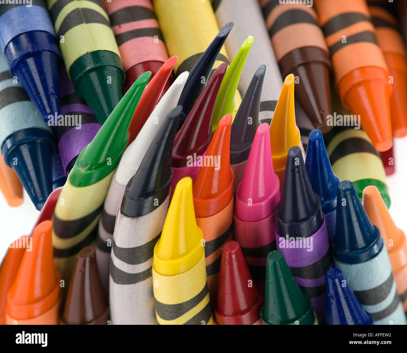 Colourful wax crayons concept Stock Photo Alamy