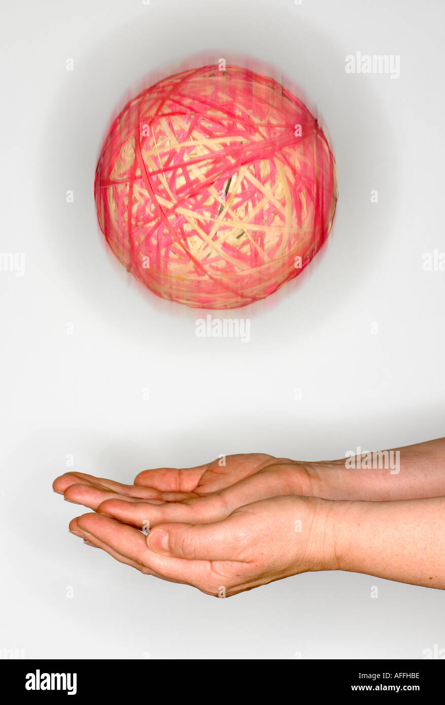 catch rubber band ball Stock Photo Alamy
