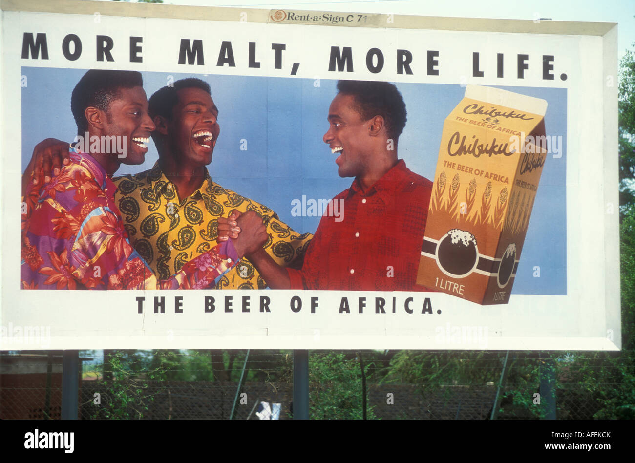 Beer hoarding in Cape Town, South Africa Stock Photo Alamy