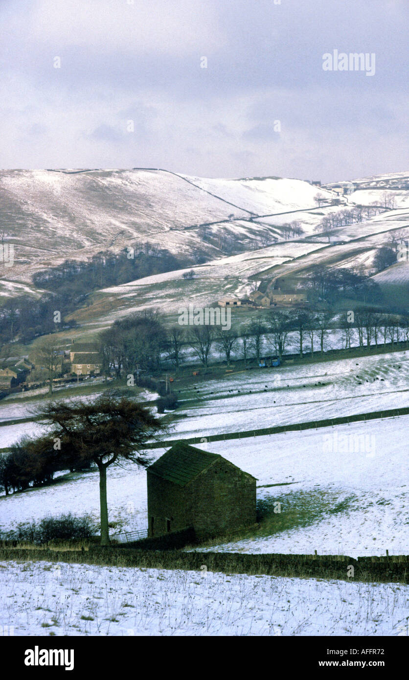 Cheshire Rainow winter Stock Photo