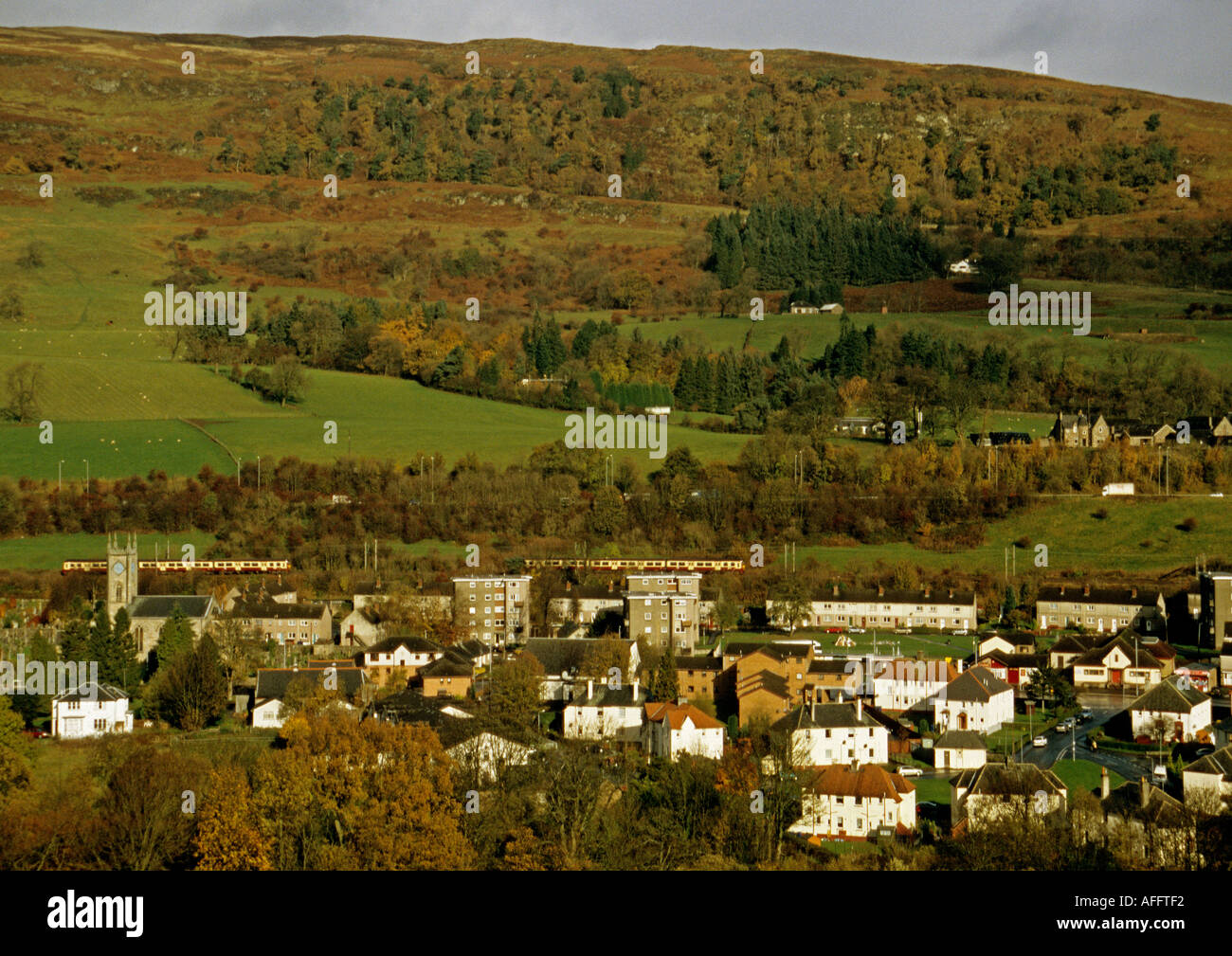 Old Kilpatrick on the River Clyde nestling under the Kilpatrick Hills