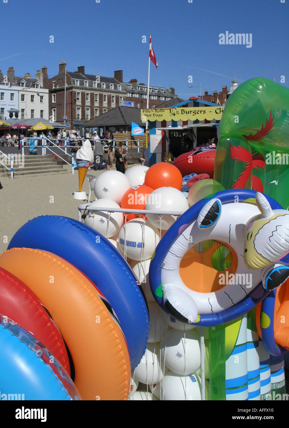 beach toys for sale on Weymouth beach Dorset Stock Photo Alamy