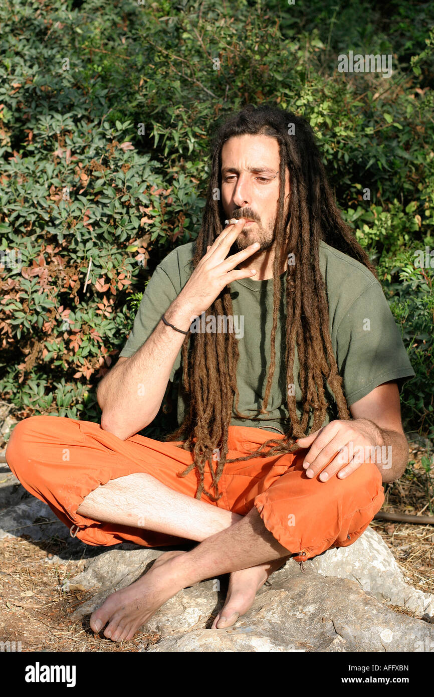 Cannabis smoking hippy hires stock photography and images Alamy