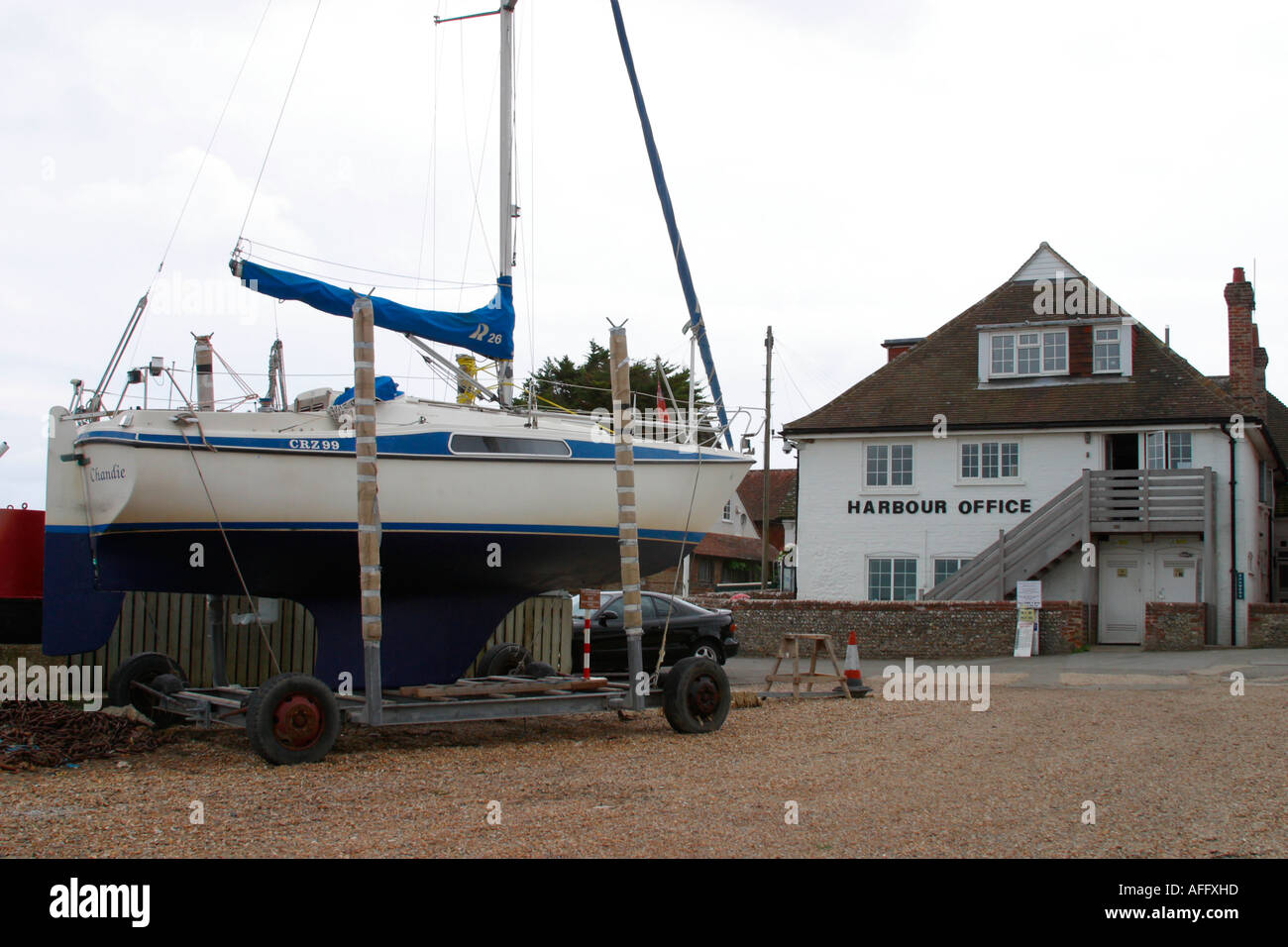 Harbour Master's Office at Itchenor, West Sussex Stock Photo