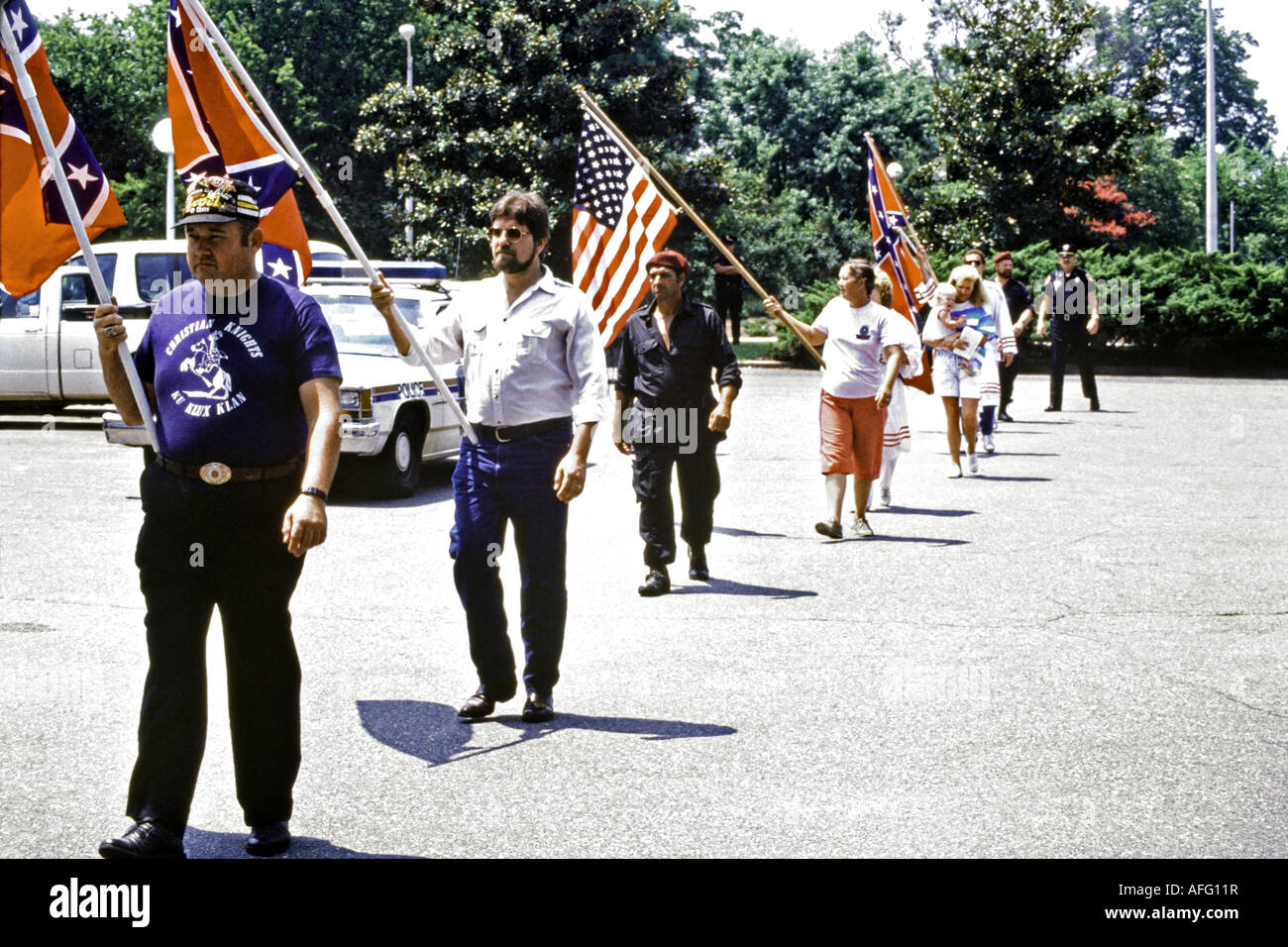 SOUTH CAROLINA ROCK HILL Members of the Ku Klux Klan march through a