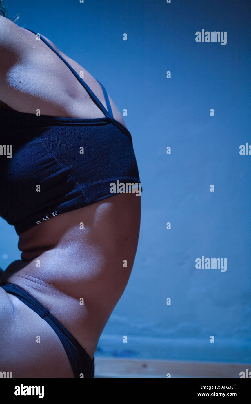 Woman with arched back Stock Photo Alamy